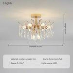 American Style Minimalist Luxury Living Room Modern Retro Crystal Chandelier