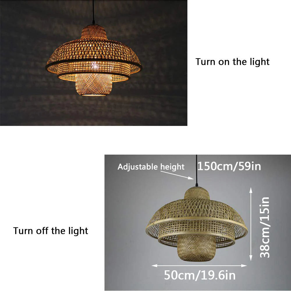 Modern Boho Rattan Pendant Light