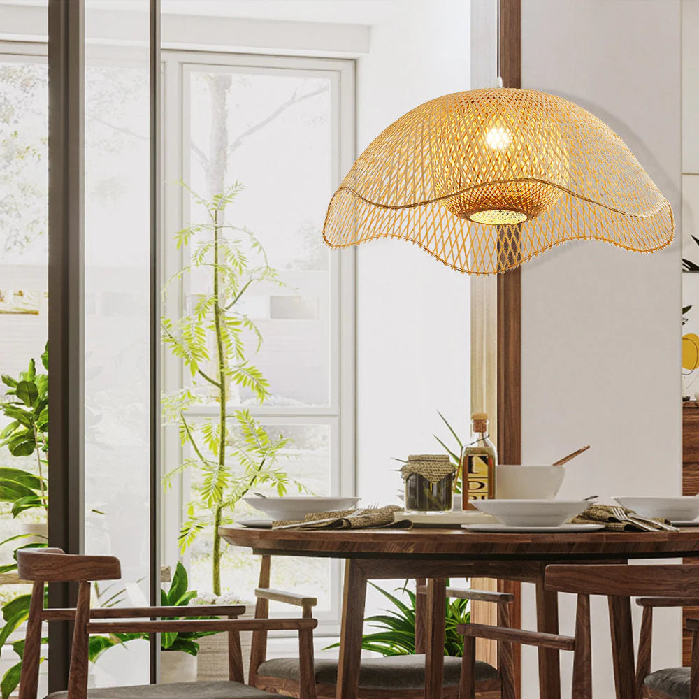 Handwoven Bamboo Pendant Light