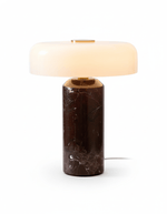 Lunara Marble Table Lamp with Opaline Glass Shade