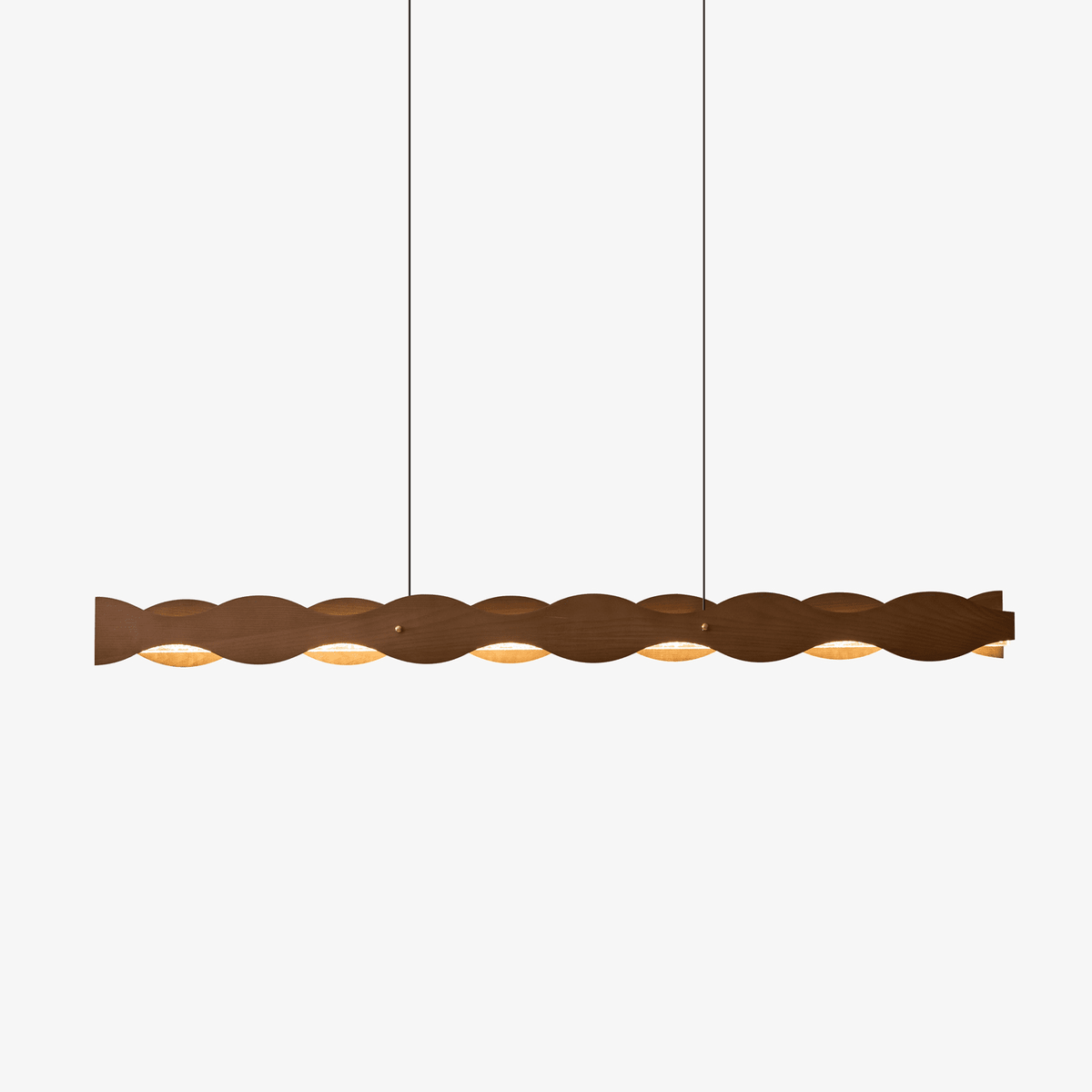 Calderon Linear Wood LED Pendant Light for Dining Room and Kitchen Island