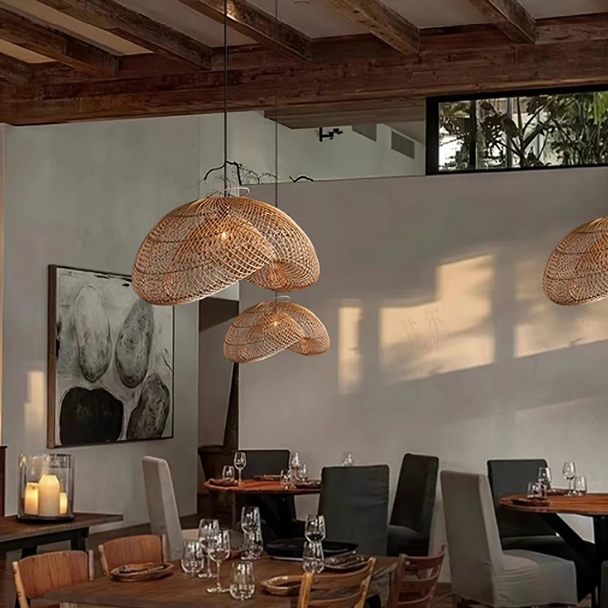 Curva Rattan Pendant Light