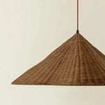 Boho Woven Scalloped Pendant Light