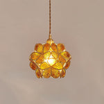 Floral Glass Pendant Light
