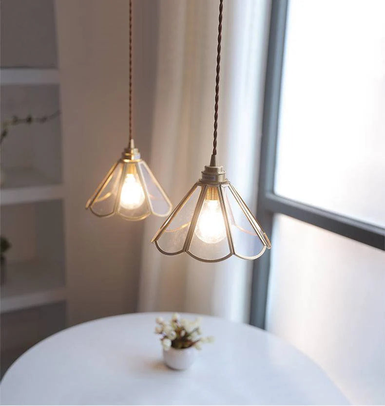 Nordic Style Vintage Brass Pendant Lamp