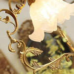French Style Vintage Full Copper Crystal Glass Chandelier