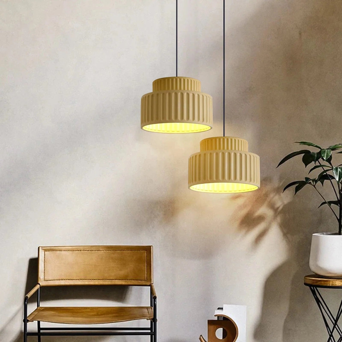 Sleek Bauhaus Resin Drop Light