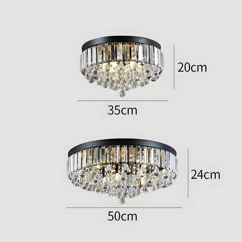 Simple Round Crystal Ceiling Lamp