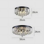 Simple Round Crystal Ceiling Lamp