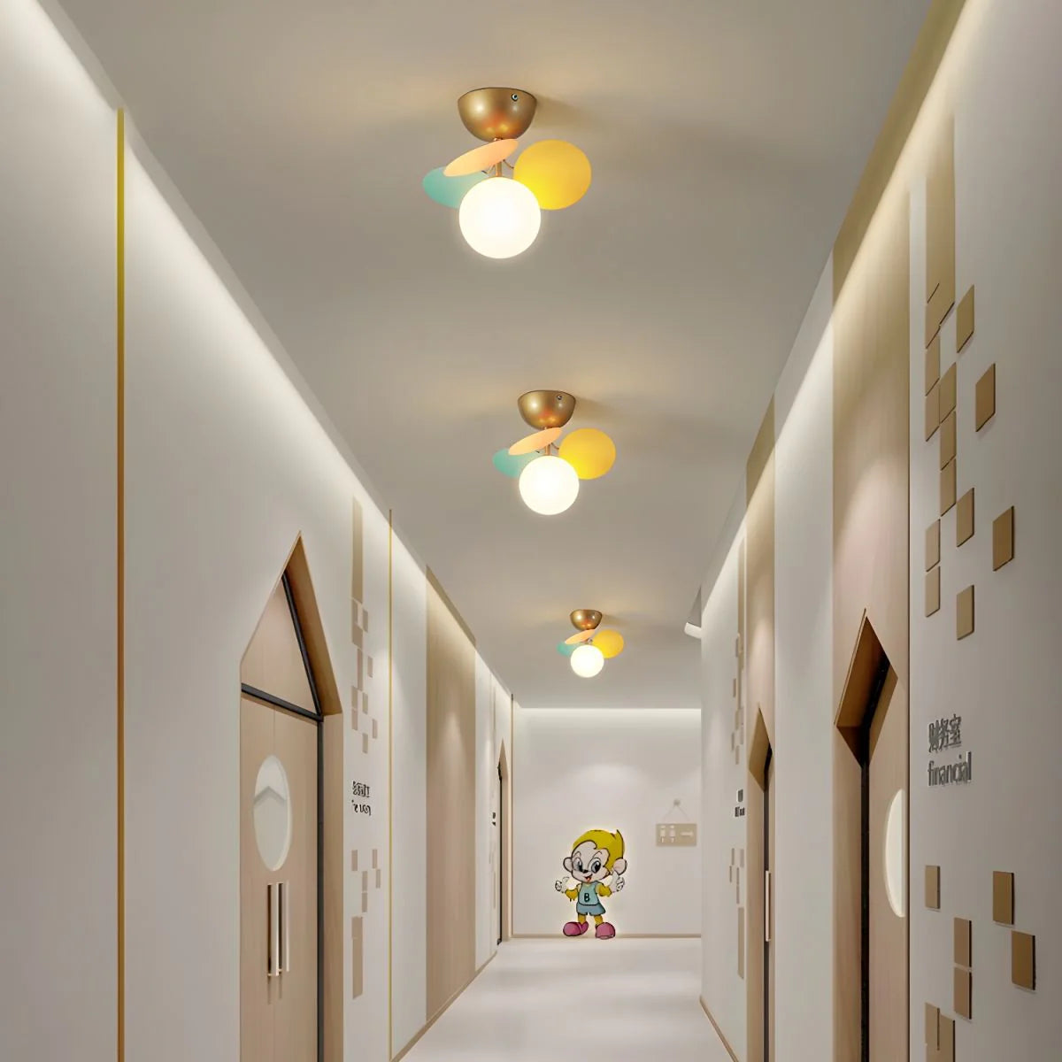 Mid Century Macaron Ceiling Light