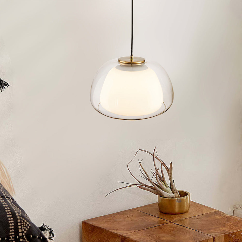 Modern Milk Glass Pendant Lamp