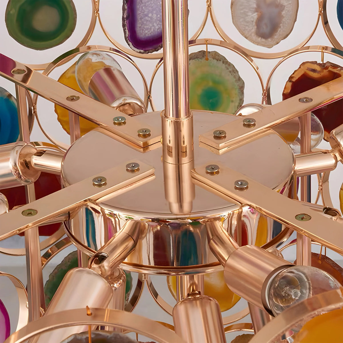 Postmodern Luxury Style Agate Living Room Chandelier
