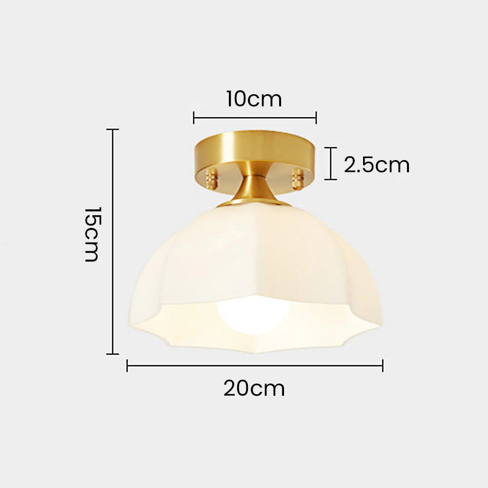 Minimalist White Dome Ceiling Light