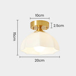 Minimalist White Dome Ceiling Light