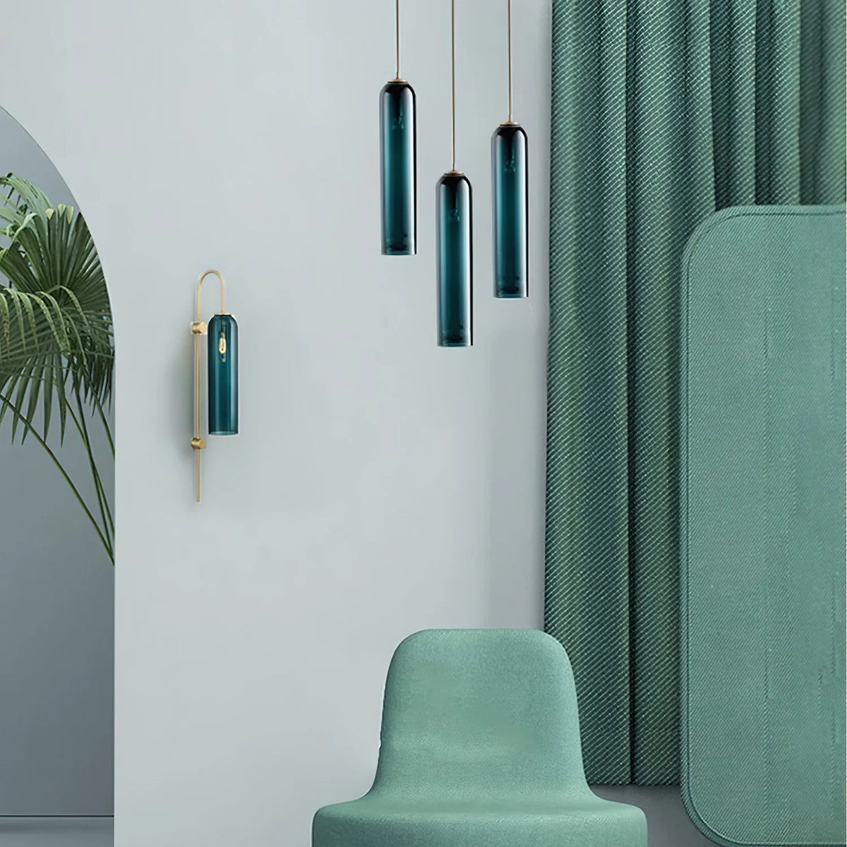 Sleek Tube Glass Pendant Light