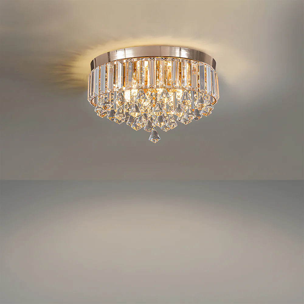 Simple Round Crystal Ceiling Lamp