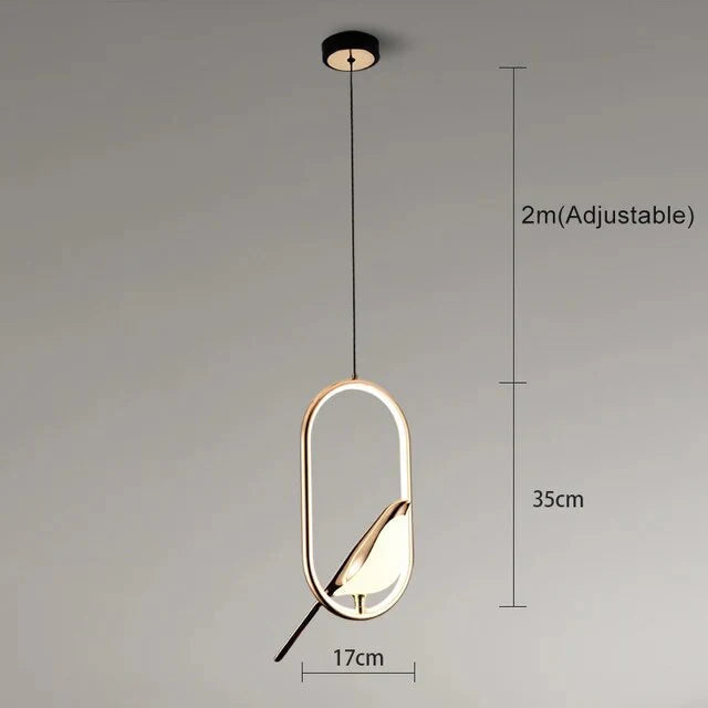 Modern Chic Golden Bird Pendant Light