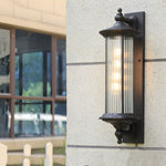 Vintage Outdoor Wall Sconce in Coffee Gold Finish, Waterproof Aluminum