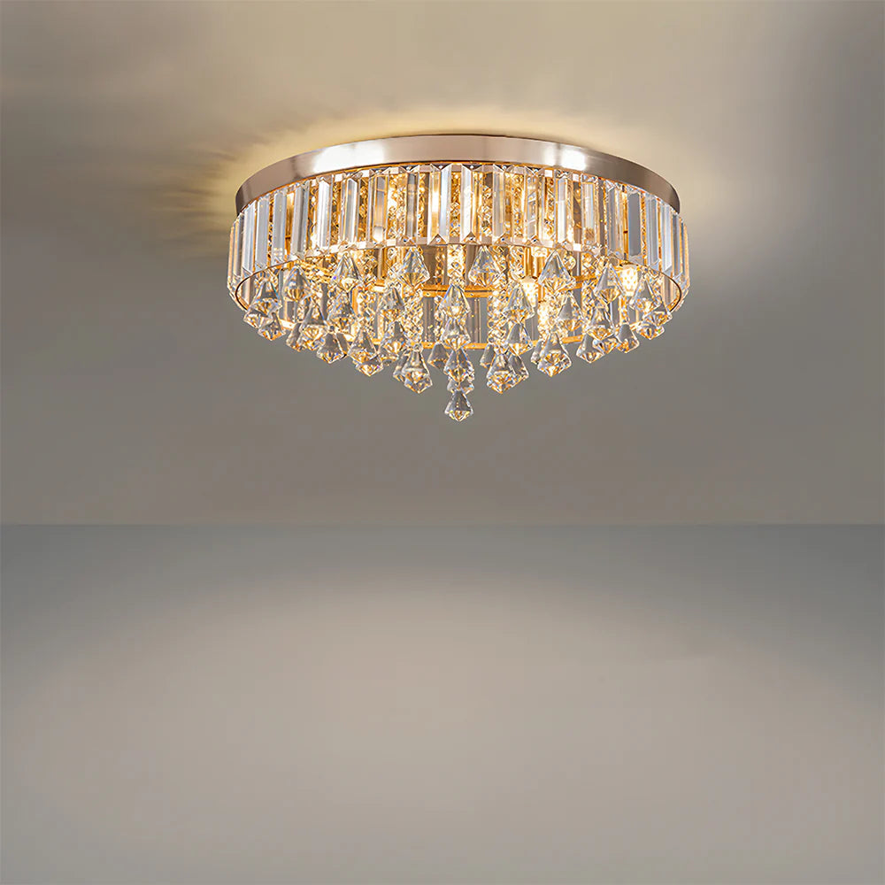 Simple Round Crystal Ceiling Lamp