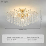 American Style Minimalist Luxury Living Room Modern Retro Crystal Chandelier