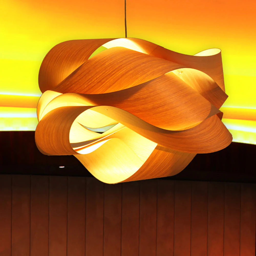 Rustic Modern Irregular Wooden Light