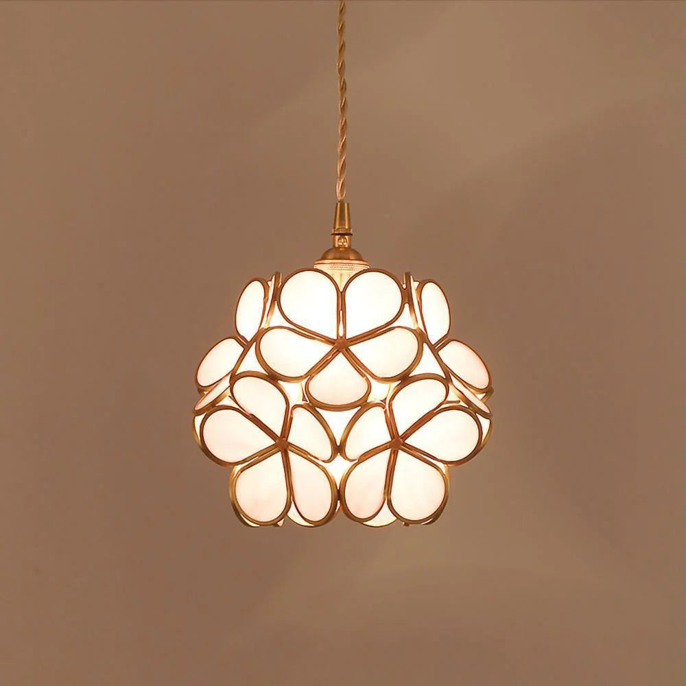 Floral Glass Pendant Light