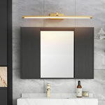 Luxe Brass Walnut Linear Wall Light