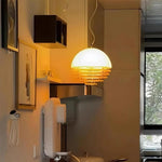 Mid Century Bauhaus Sunset Orange Pendant Lamp