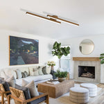 Nordic Modern Minimalist Wood Grain Long Ceiling Lamp