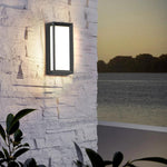 Industrial Rectangular LED Outdoor Wall Light in Black or White, IP54 Waterproof