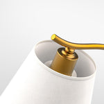 Modern Gooseneck Desk Lamp with Linen Cone Shade for Home Office