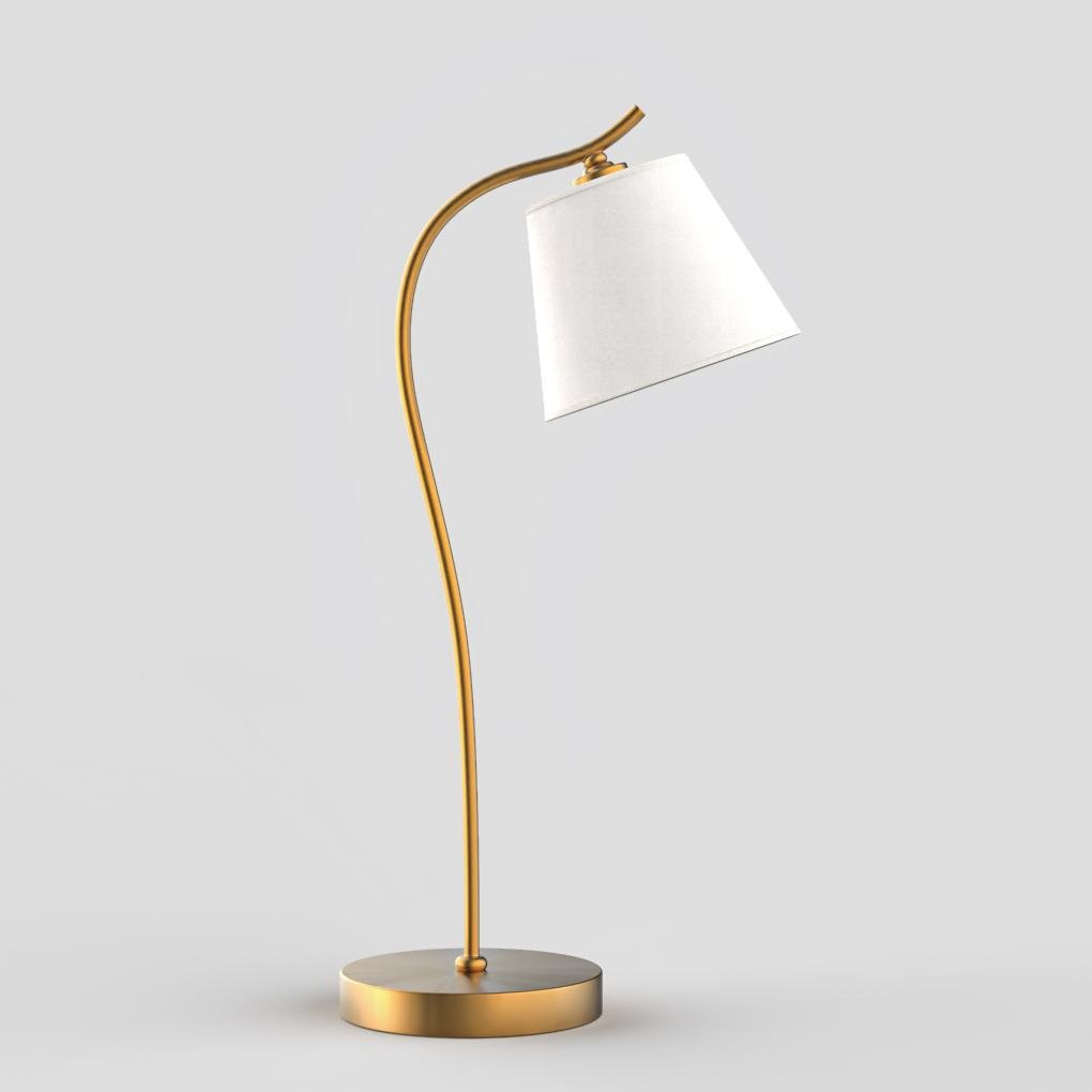 Modern Gooseneck Desk Lamp with Linen Cone Shade for Home Office