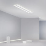 Modern Flush Mount Ceiling Light with 3-Step Dimming, White Rectangular LED