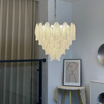 Murano Glass Teardrop Chandelier in Polished Metal for Modern Interiors