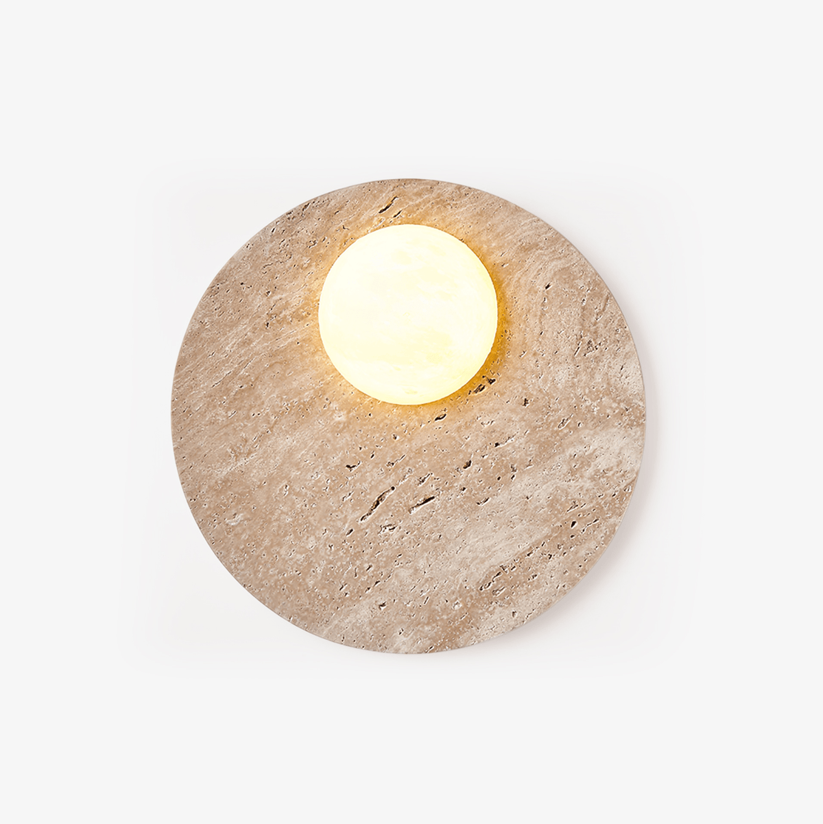 Moonwake Travertine Wall Sconce – Modern Natural Stone Lighting