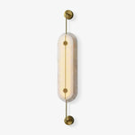 Solvane Alabaster Wall Sconce – Modern Brass LED Wall Light