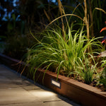 Minimalist Outdoor LED Step Light in Sand Gray Aluminum