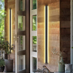 Modern Linear Outdoor Wall Light in Black, Dimmable LED