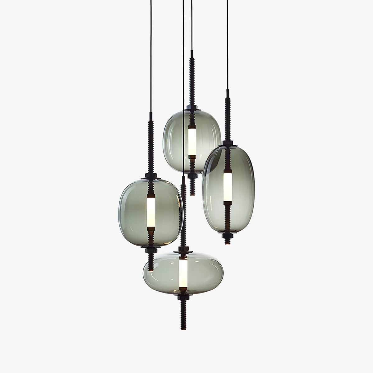 Under Pressure Art Glass Pendant Light with Integrated LED