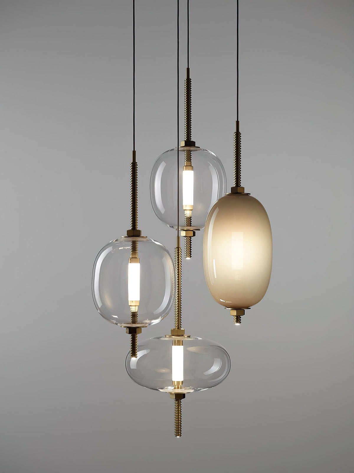 Under Pressure Art Glass Pendant Light with Integrated LED