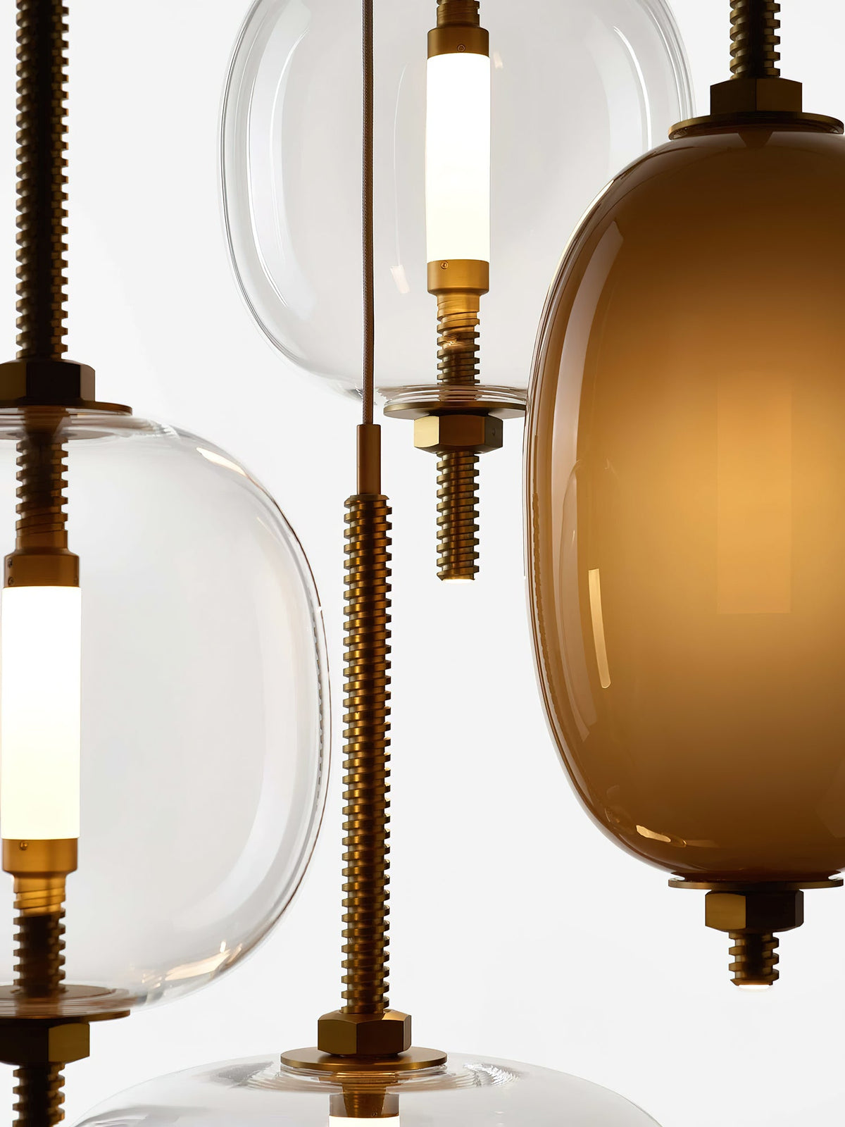 Under Pressure Art Glass Pendant Light with Integrated LED