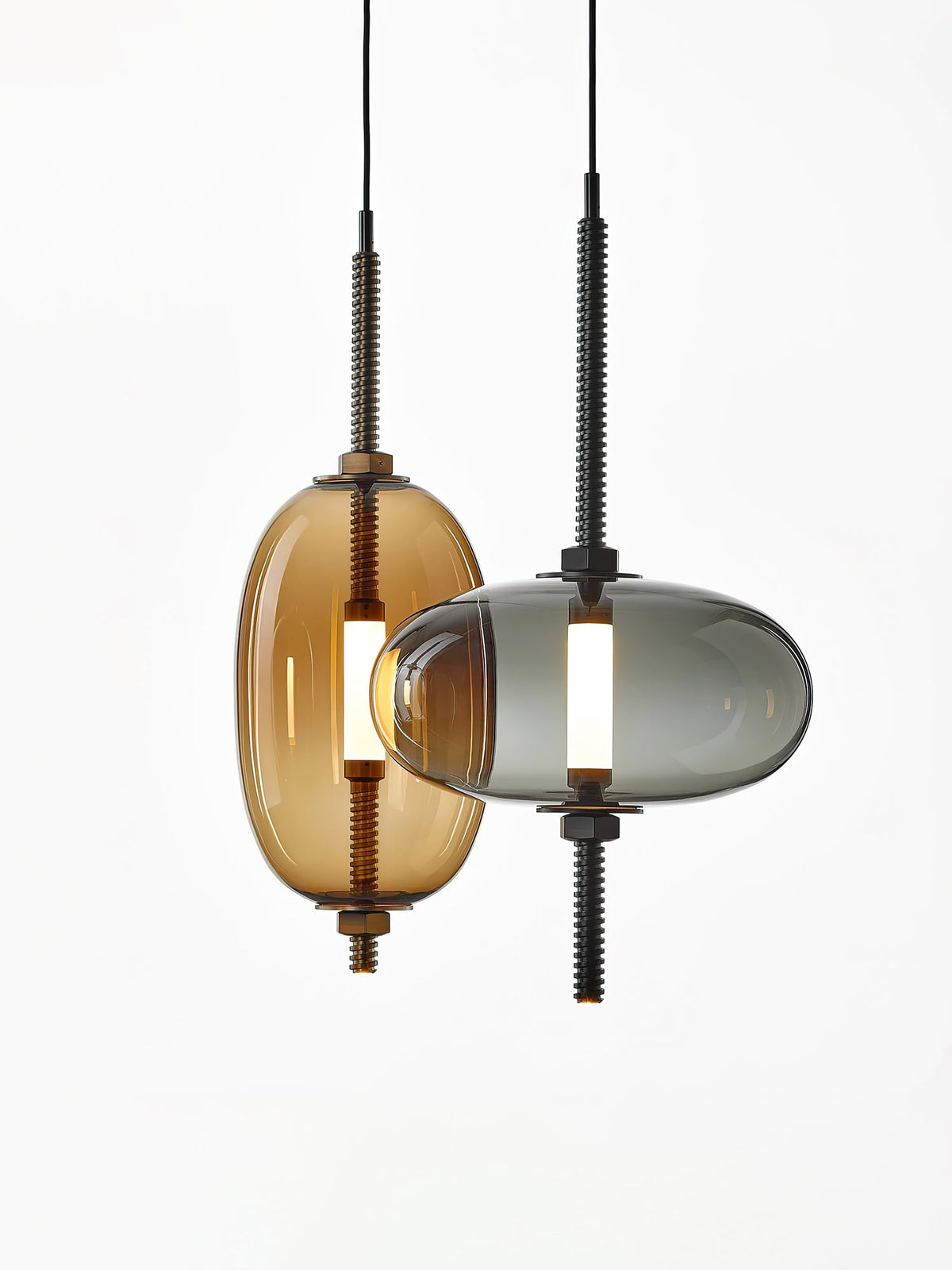 Under Pressure Art Glass Pendant Light with Integrated LED