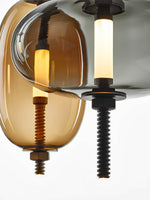 Under Pressure Art Glass Pendant Light with Integrated LED