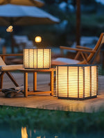 Grid Post Outdoor Light — Weatherproof Matte Black LED Post Lamp