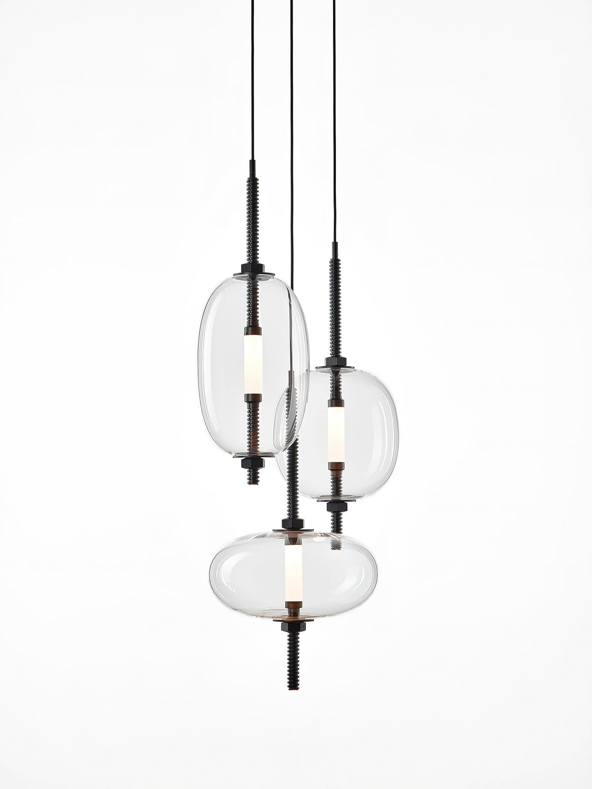 Under Pressure Art Glass Pendant Light with Integrated LED