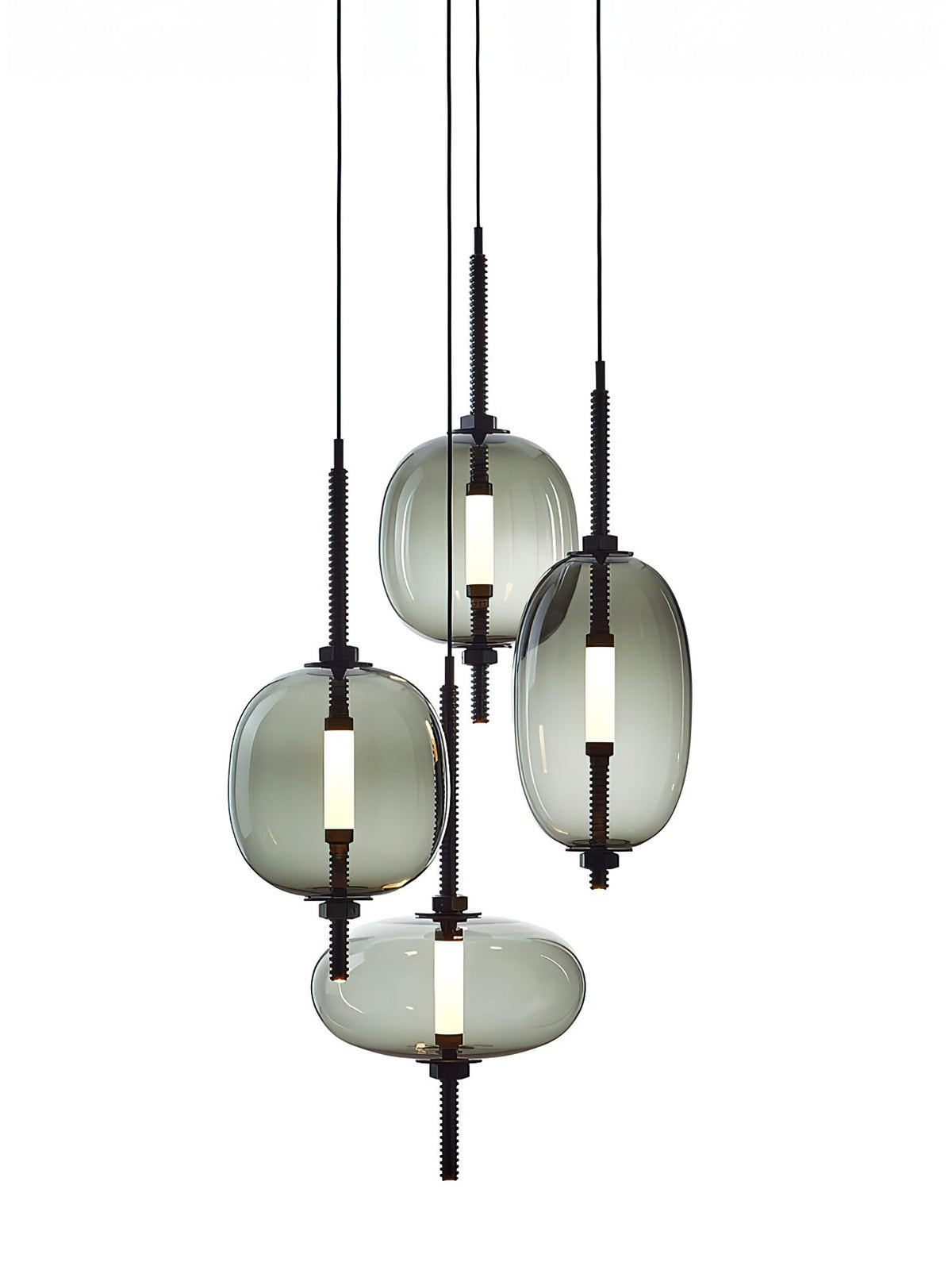 Under Pressure Art Glass Pendant Light with Integrated LED