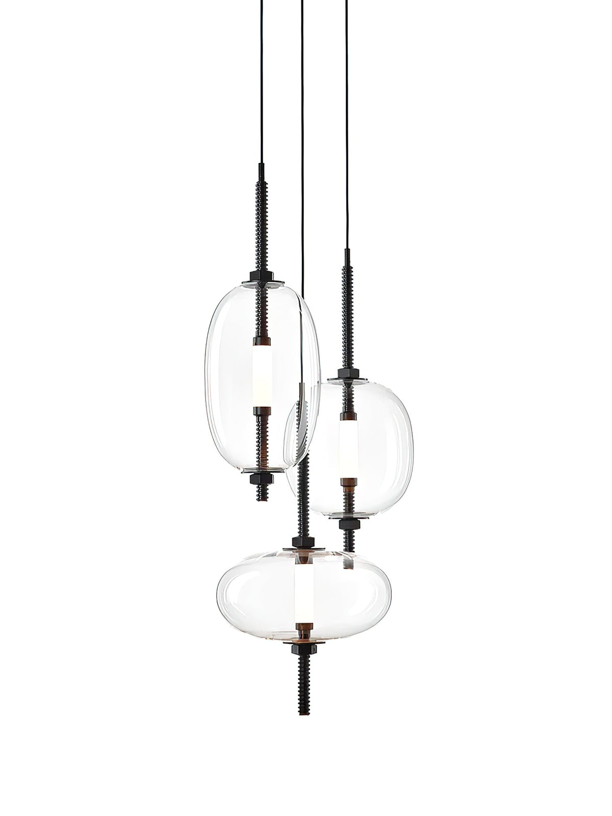 Under Pressure Art Glass Pendant Light with Integrated LED