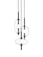 Under Pressure Art Glass Pendant Light with Integrated LED