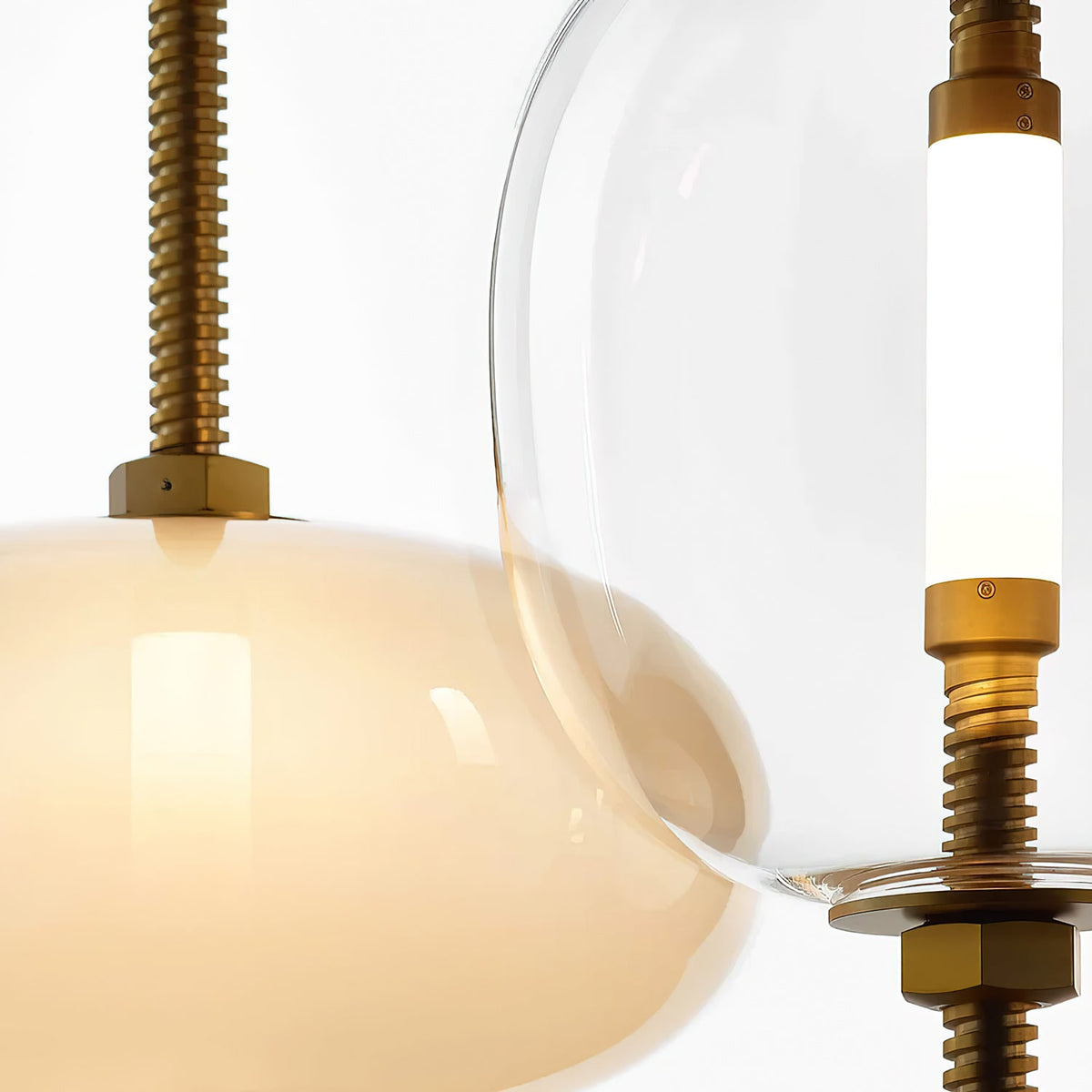 Under Pressure Art Glass Pendant Light with Integrated LED