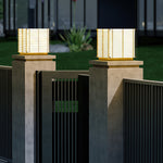 Grid Post Outdoor Light — Weatherproof Matte Black LED Post Lamp